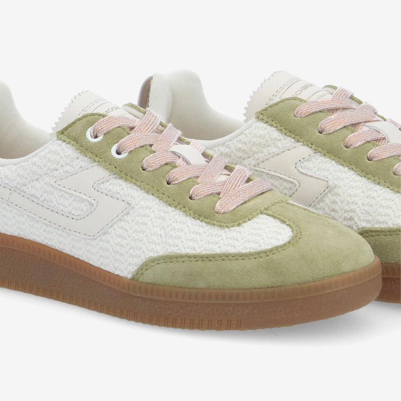 SHEFFIELD JOGGER W - ZOE/SDE/G.METAL - BLANC CASSÉ/VERT/BRONZE